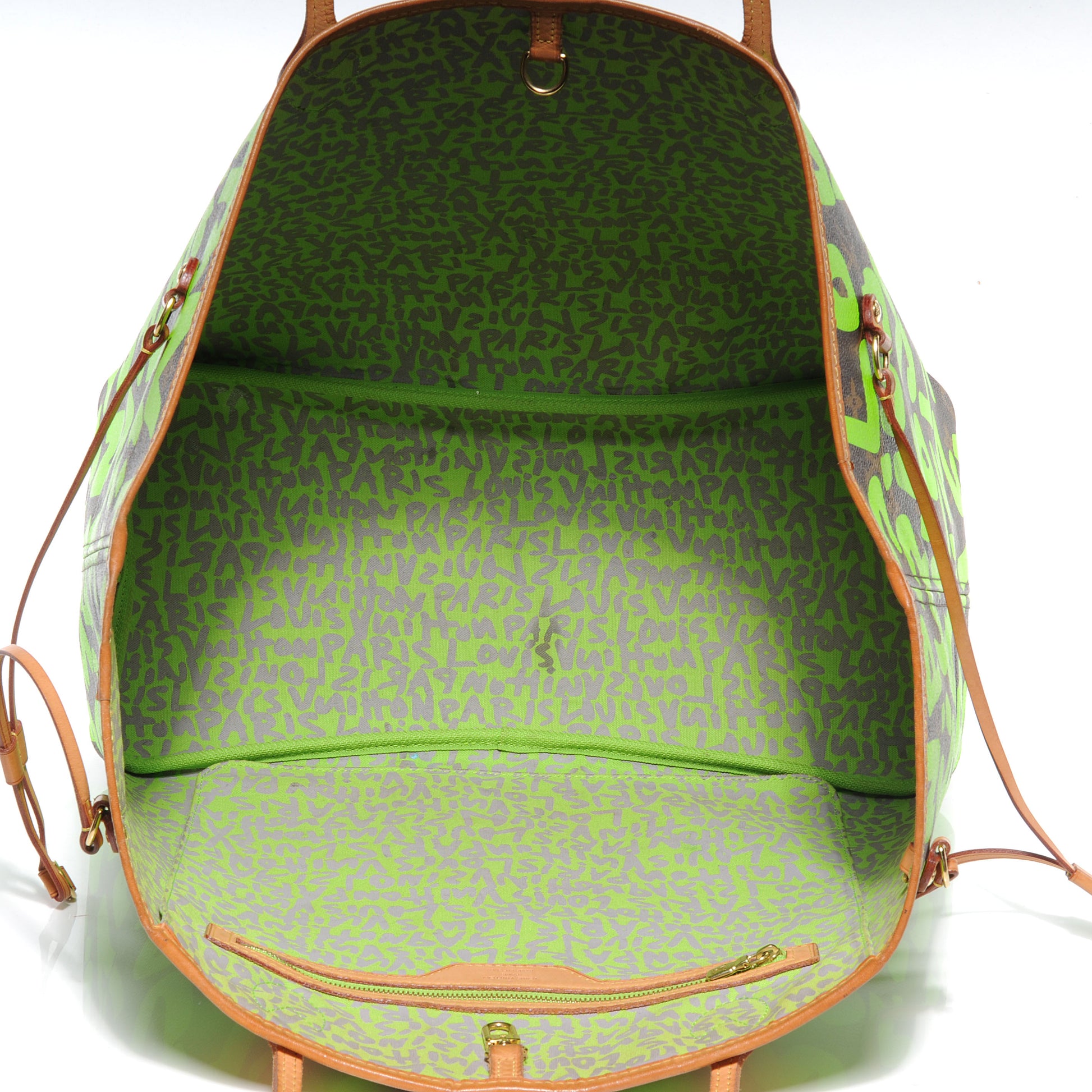 Louis Vuitton Monogram Graffiti Neverfull GM Green 7 of 7