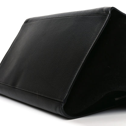 Celine Drummed Calfskin Suede Double Zip Trapeze Black 9 of 10