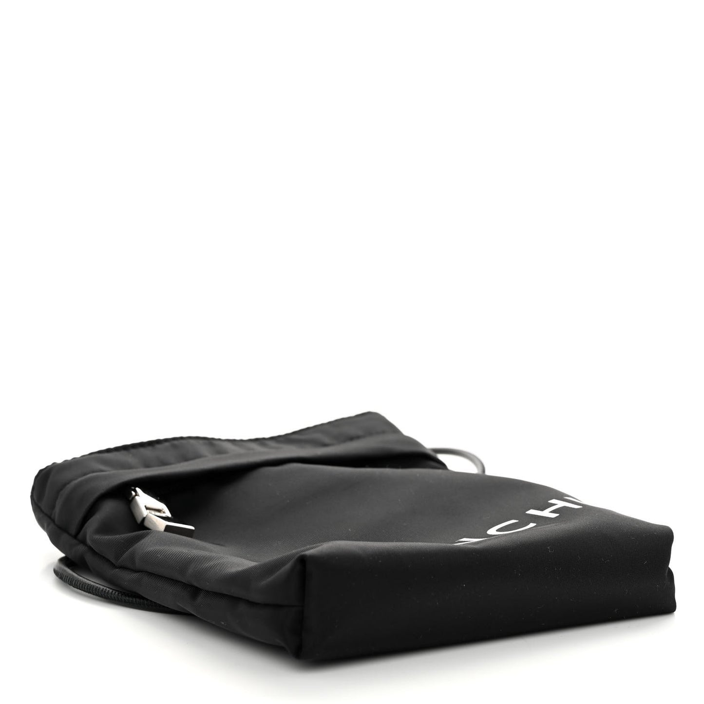 Nylon Logo Crossbody Phone Pouch Black