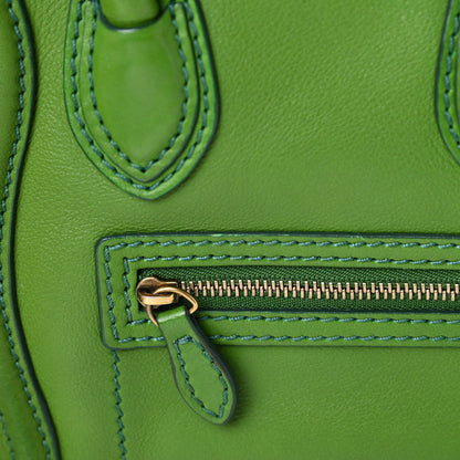 Celine Smooth Calfskin Nano Luggage Grass Green 15 of 15
