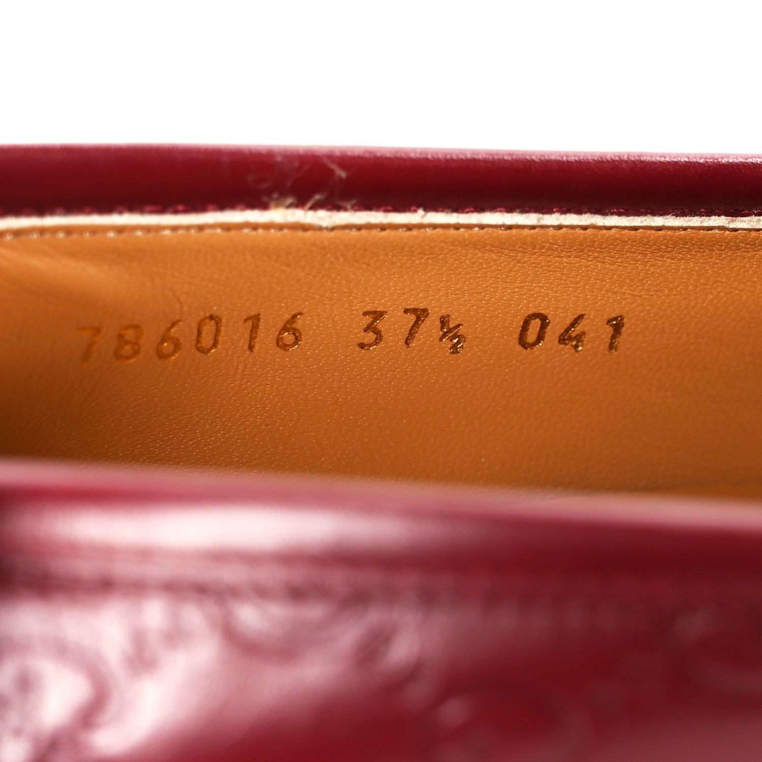 Gucci Guccissima Womens Jordaan Loafers 37.5 Rosso Ancora 9 of 11