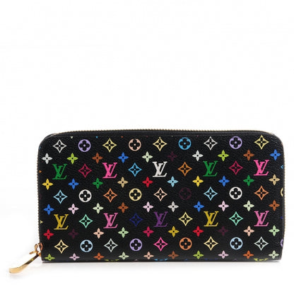 Louis Vuitton Monogram Multicolor Zippy Wallet Black Grenade 1 of 8