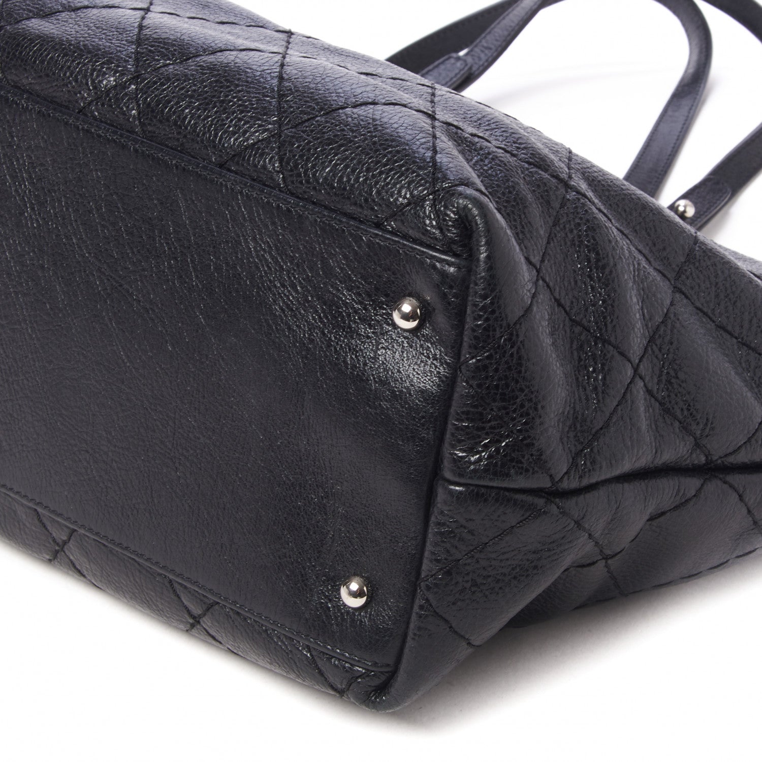 Chanel Glazed Calfskin Large On The Road Tote Black 5 of 9