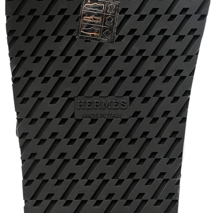 Hermes Calfskin Womens Chypre Sandals 37 Black 8 of 9