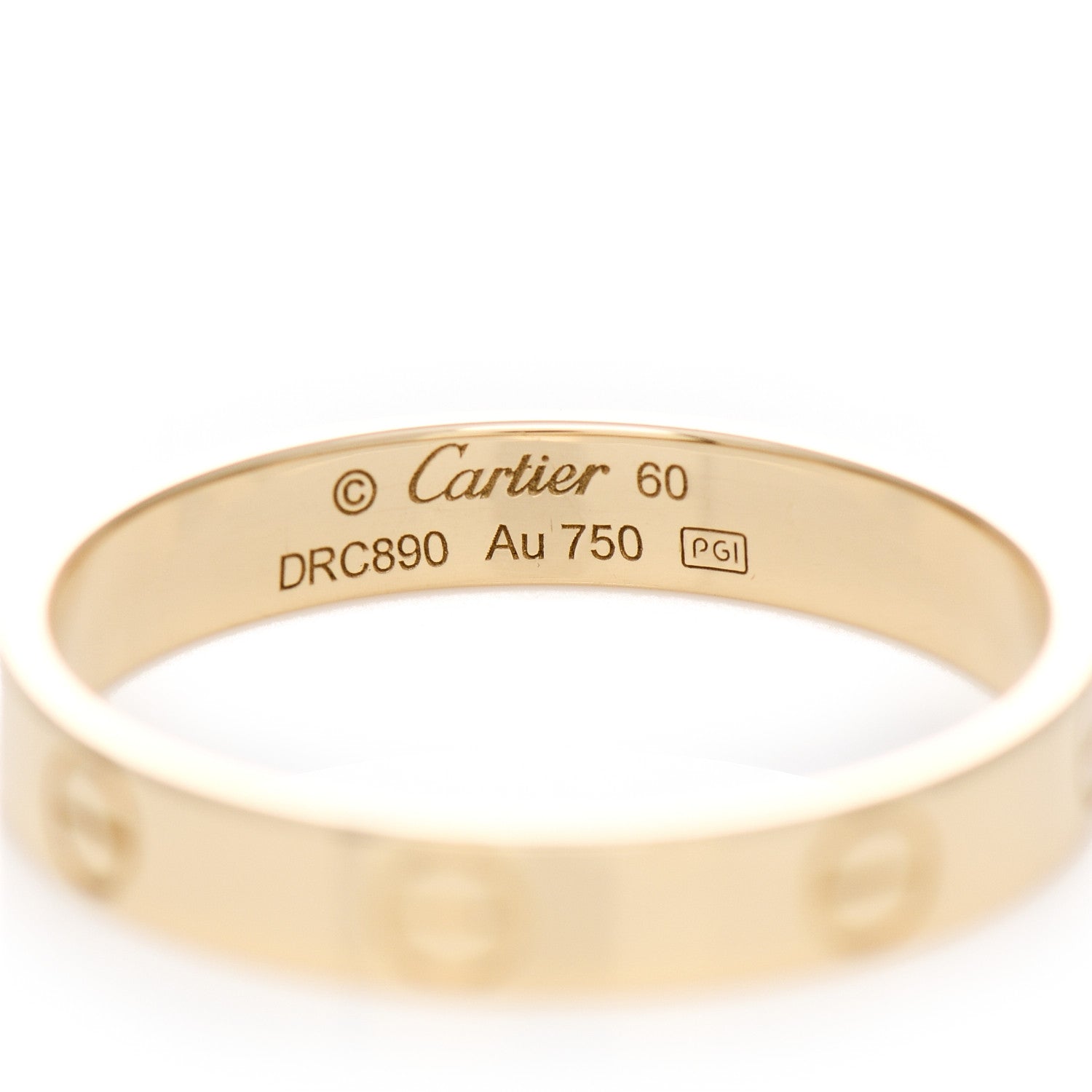 Cartier 18K Yellow Gold 3.5mm LOVE Wedding Band Ring 60 9 4 of 4