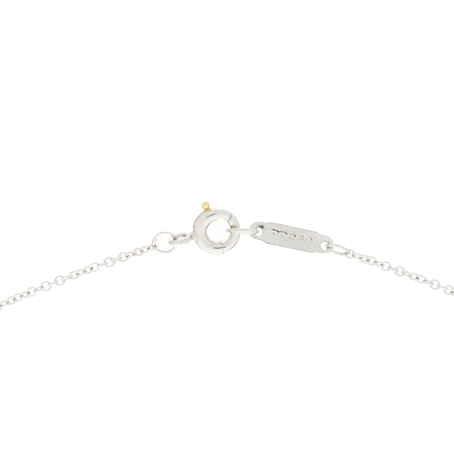 Tiffany Platinum Diamond Horseshoe Pendant Necklace 4 of 5
