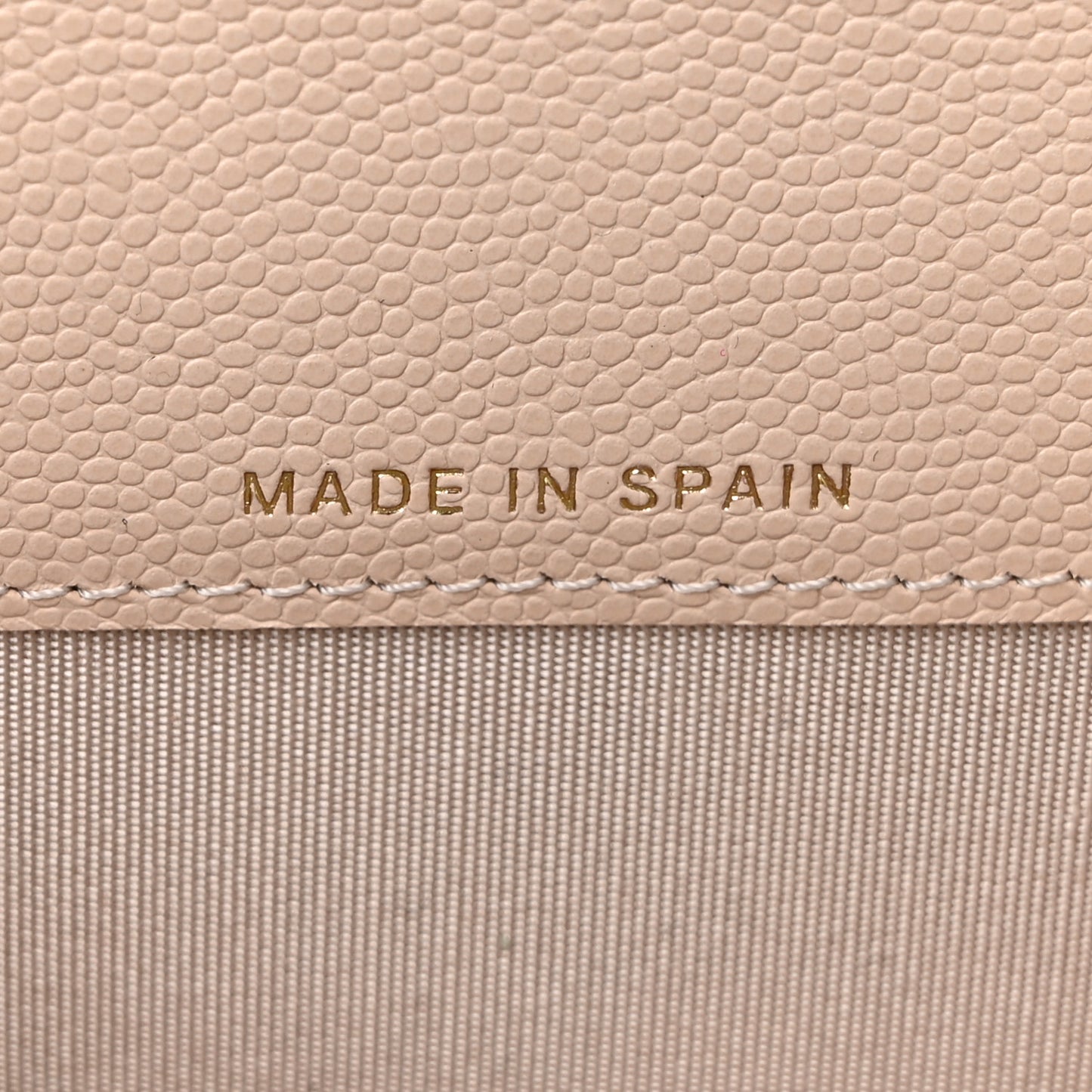 Caviar Pearl Quilted Coco Candy Flap Card Holder Beige