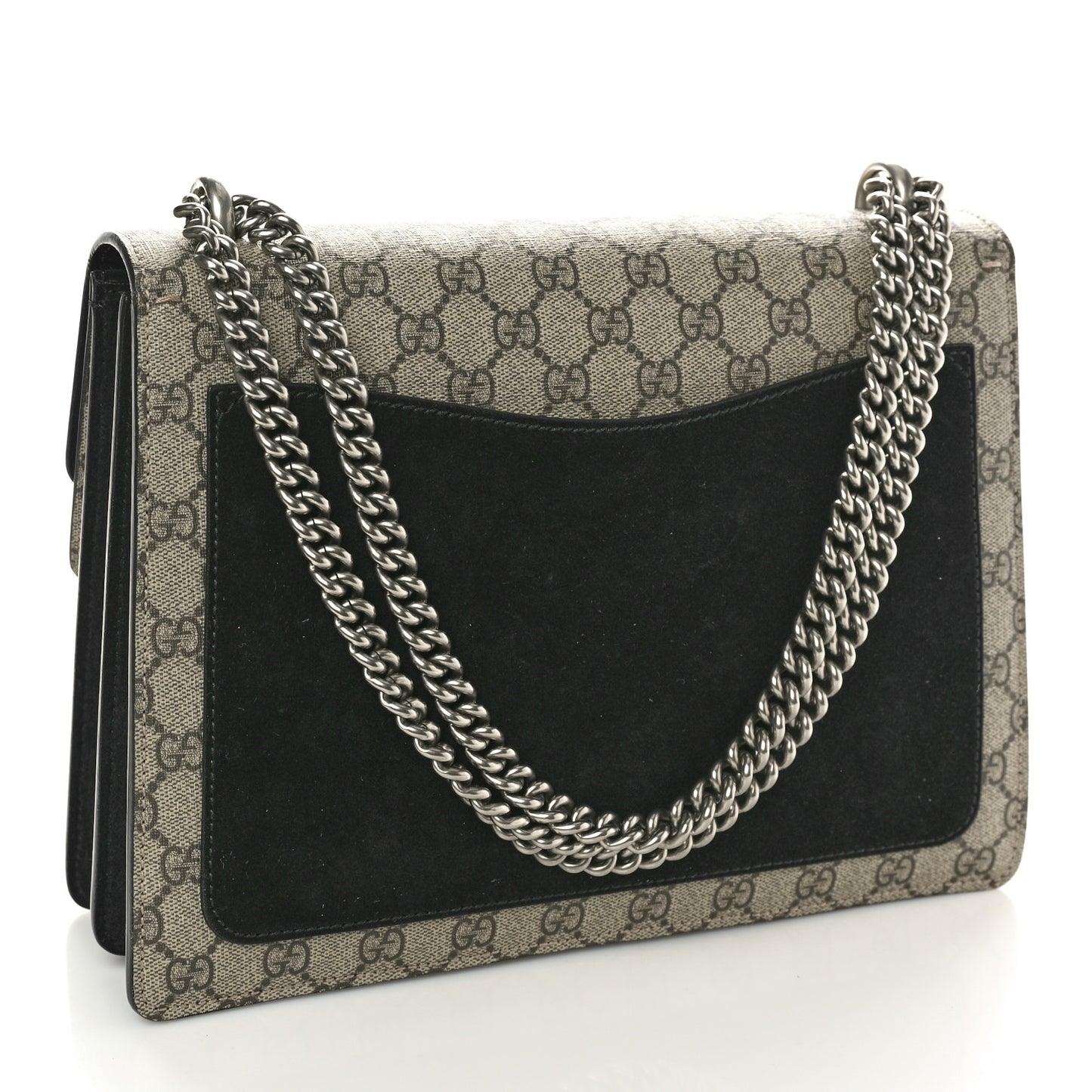 GG Supreme Monogram Medium Dionysus Shoulder Bag Black