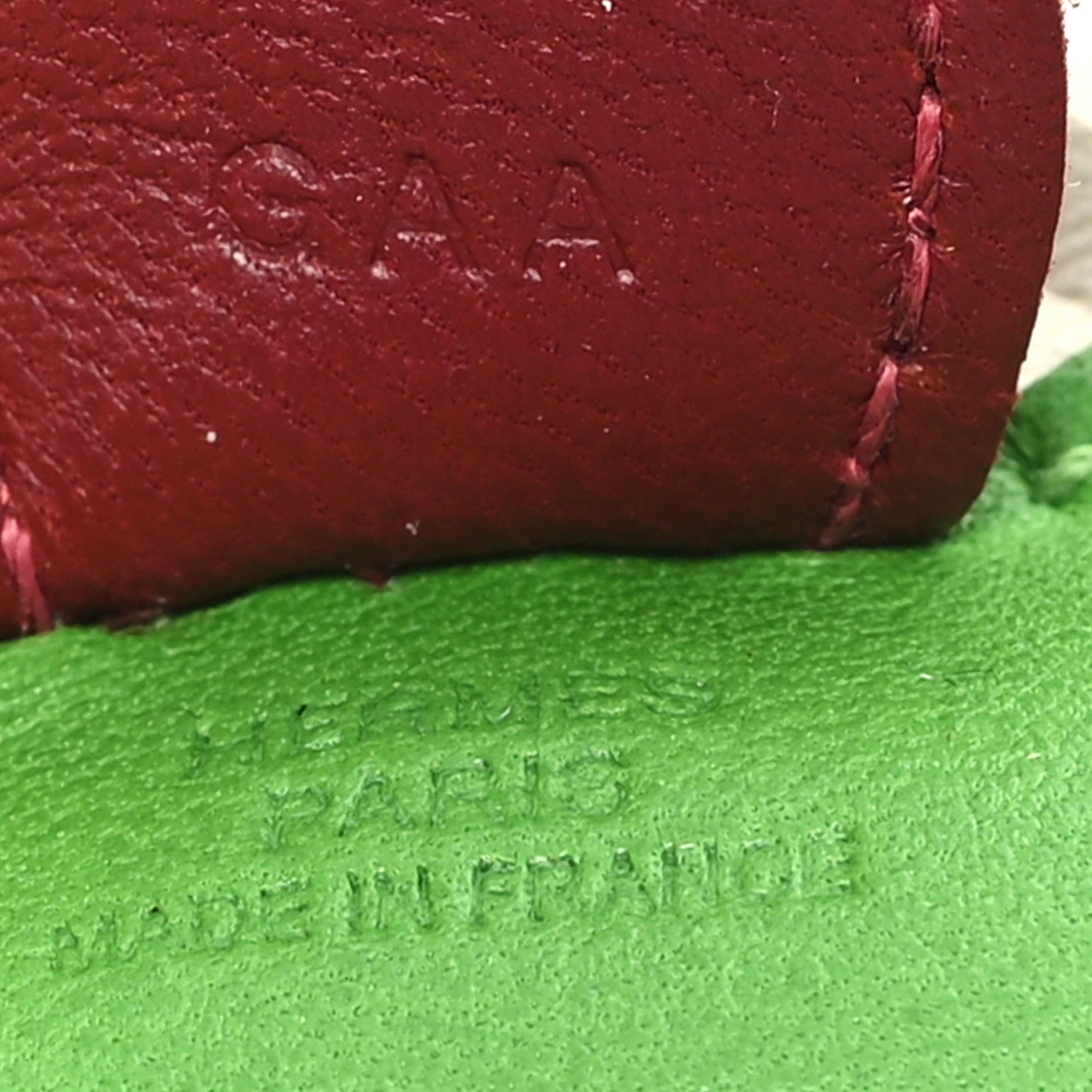 Hermes Milo Lambskin Grigri Rodeo Horse Bag Charm PM Vert Yucca Rouge H Craie 3 of 4