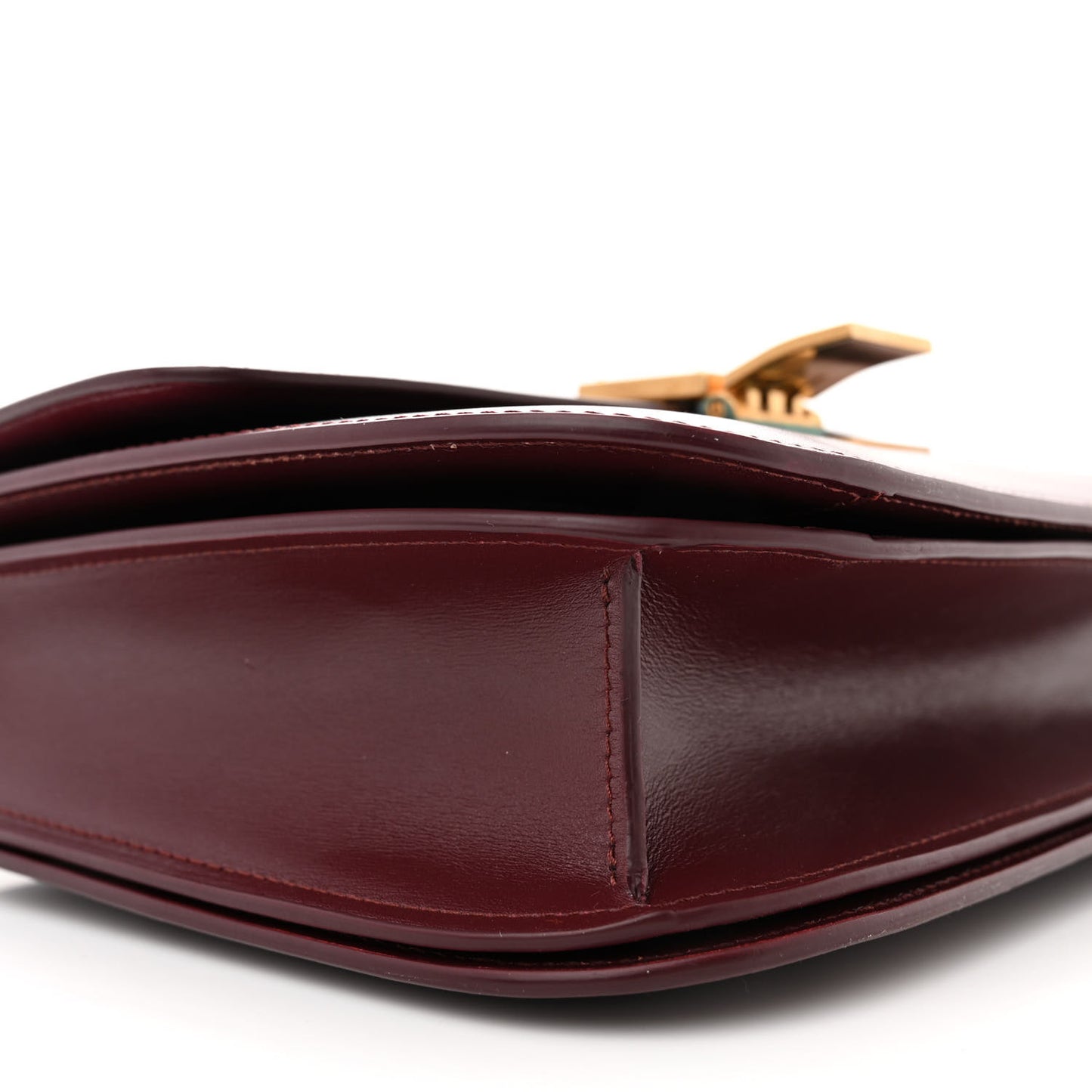 Box Calfskin Medium Classic Box Flap Bag Burgundy