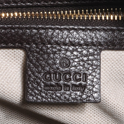 Gucci Leather Vintage Web Medium Boston Brown 6 of 8