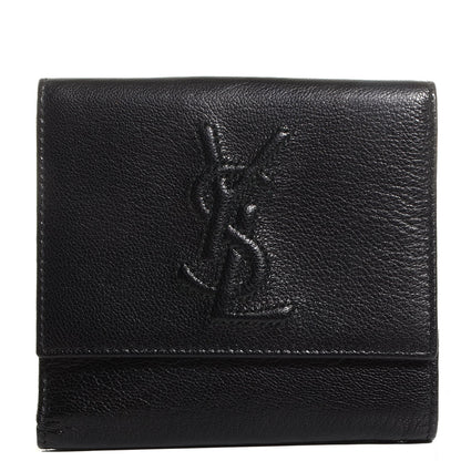 Saint Laurent Goatskin Belle de Jour French Wallet Black 1 of 8