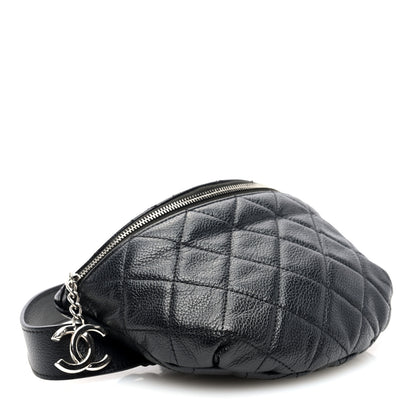 Chanel Grained Calfskin Quilted Waist Belt Bag Black 4 of 10