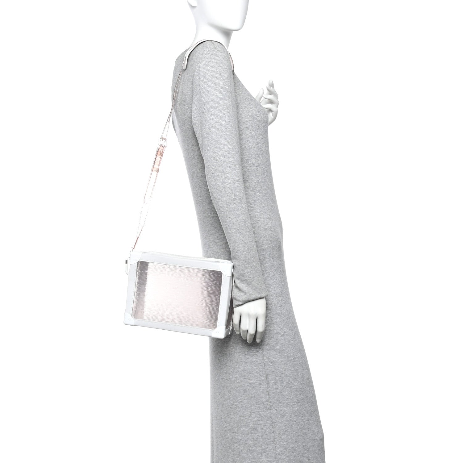 Louis Vuitton Calfskin PVC Epi Plage Soft Trunk Optic White 2 of 12