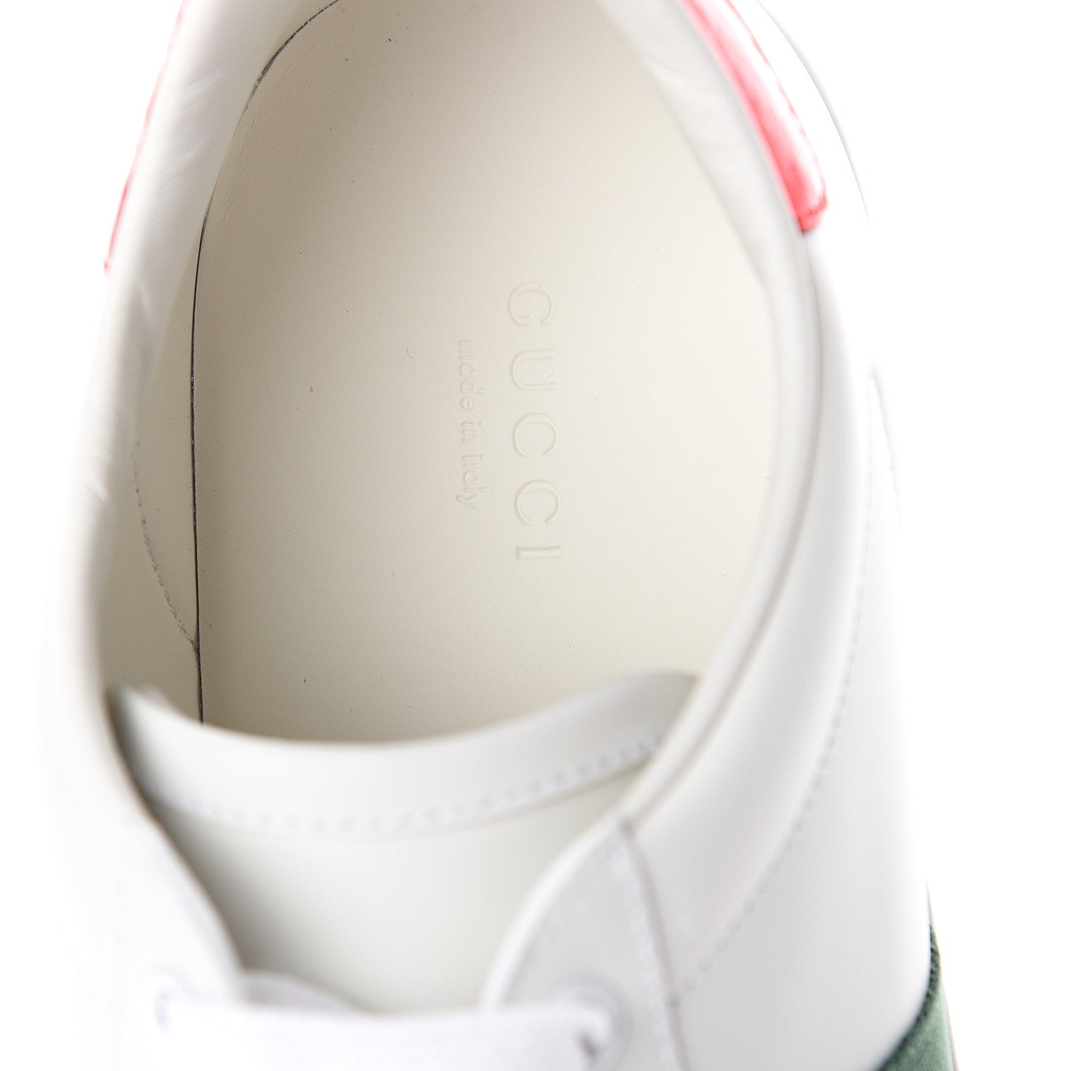 Gucci Calfskin Ayers Bee Embroidered Womens Ace Sneakers 39.5 White Green 5 of 7