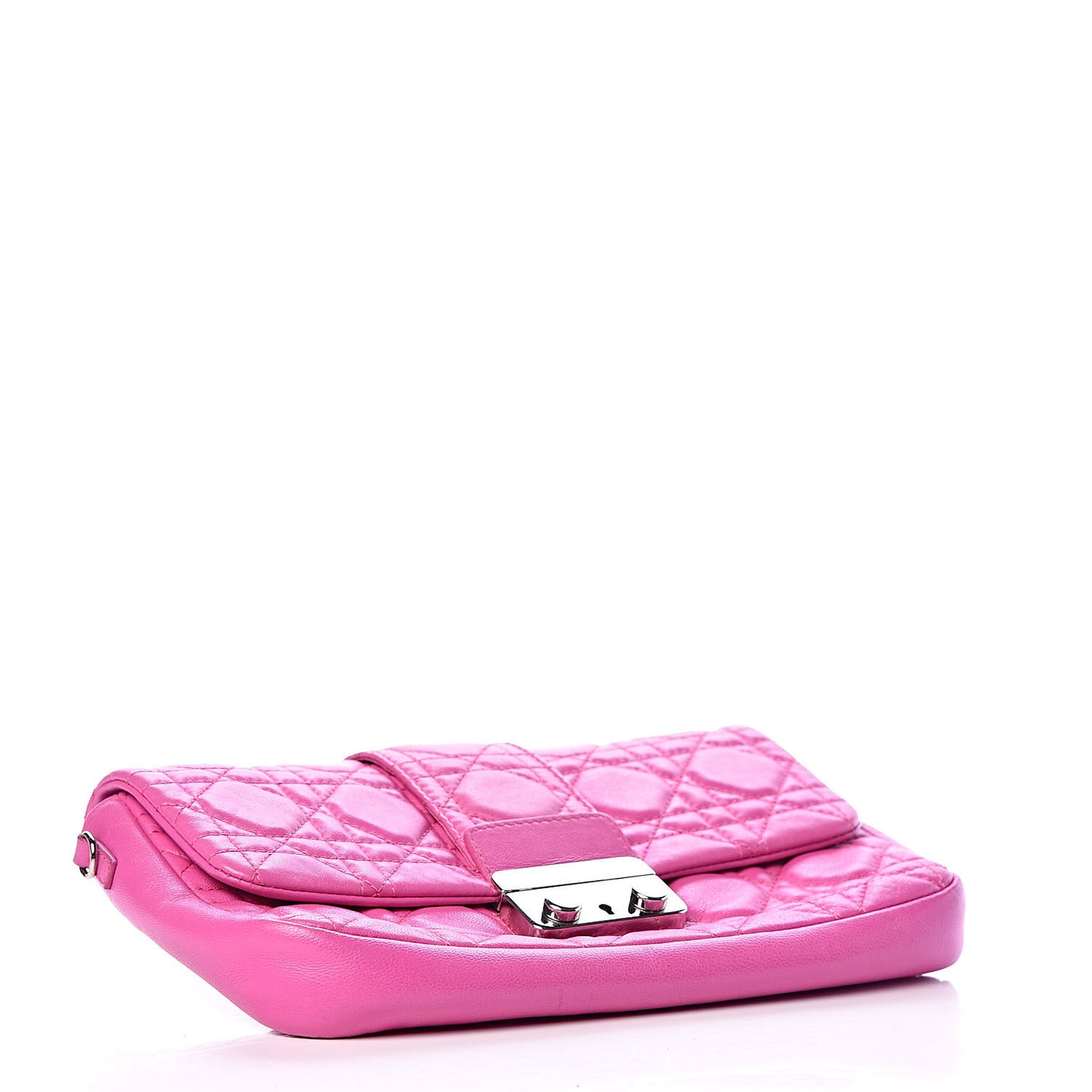 Lambskin Cannage New Lock Pouch Rose Sorbet