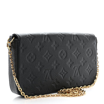 Louis Vuitton Empreinte Pochette Felicie Chain Wallet Black 4 of 13