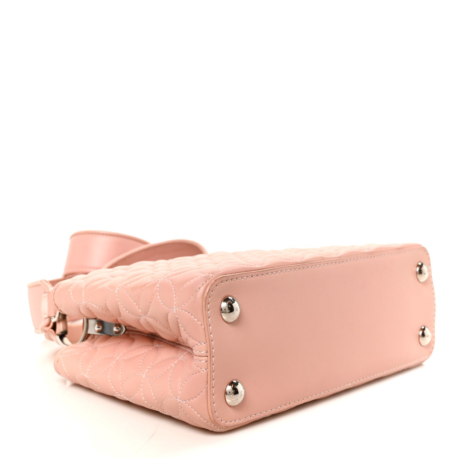 Louis Vuitton Lambskin Quilted Flower Capucines BB Pink 4 of 9