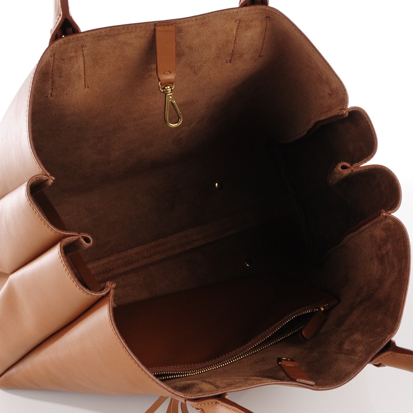 Smooth Calfskin Small Fringe Shopper Tote Hazel