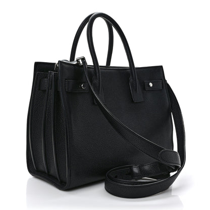 Saint Laurent Grained Calfskin Baby Sac De Jour Souple Black 3 of 11