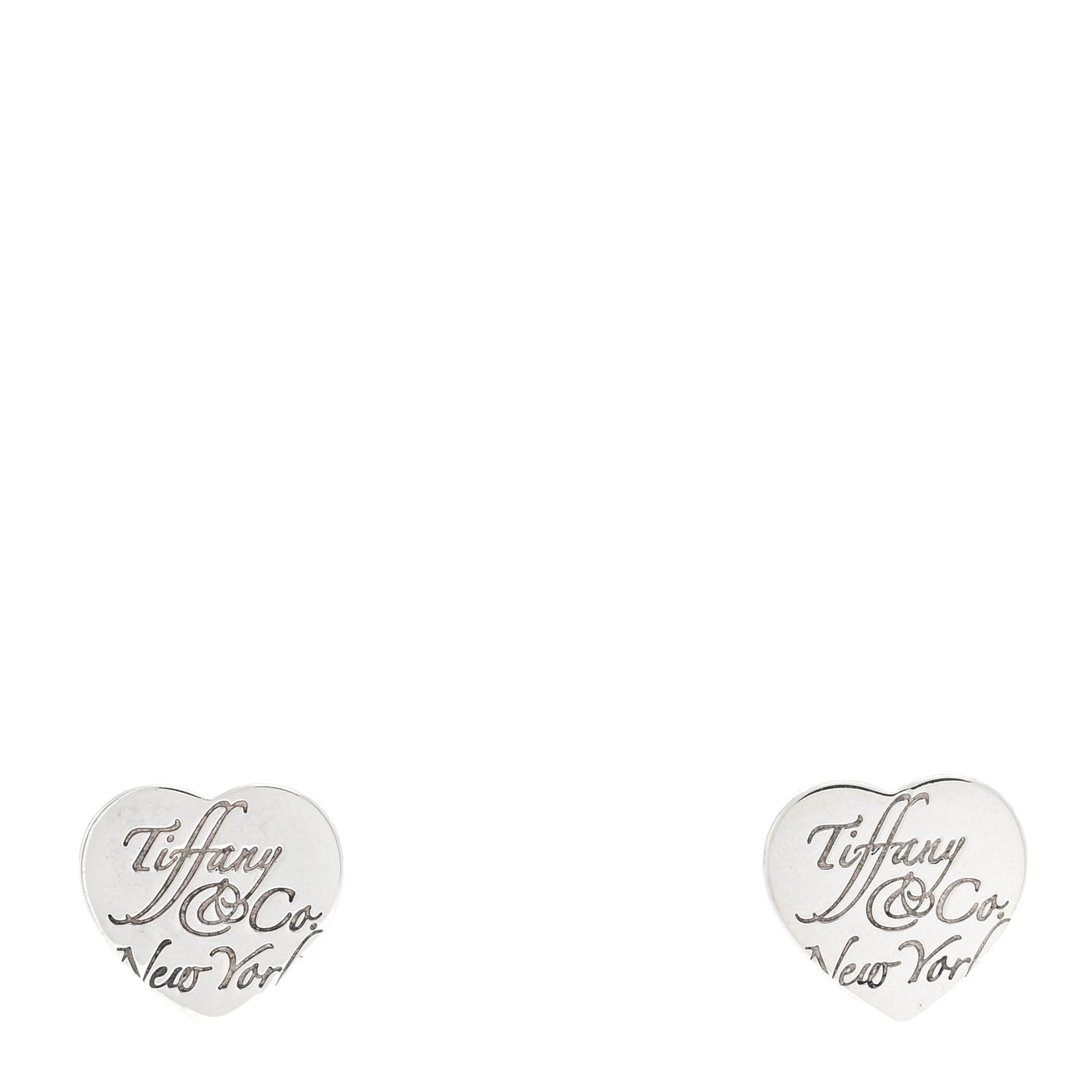 Sterling Silver Notes Heart Tag Earrings