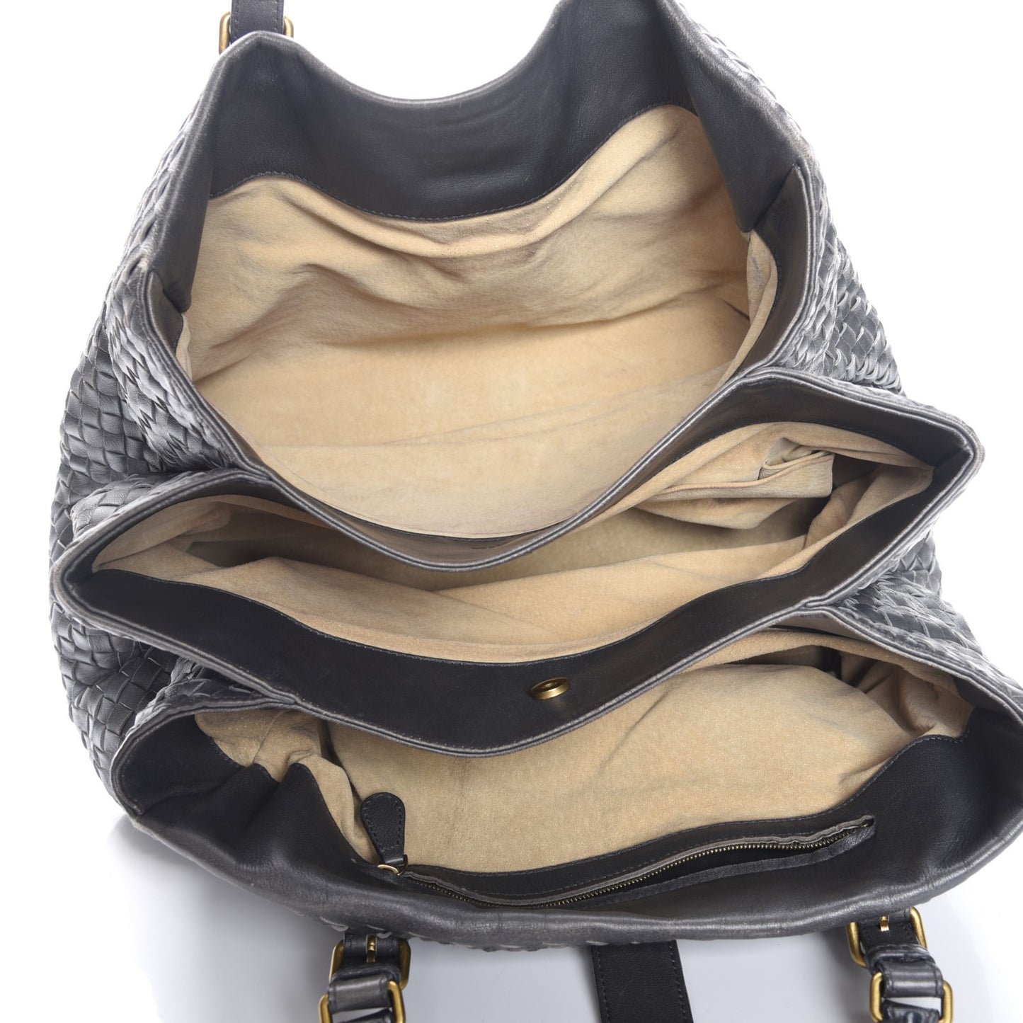Nappa Intrecciato Roma Tote Ferro Gray