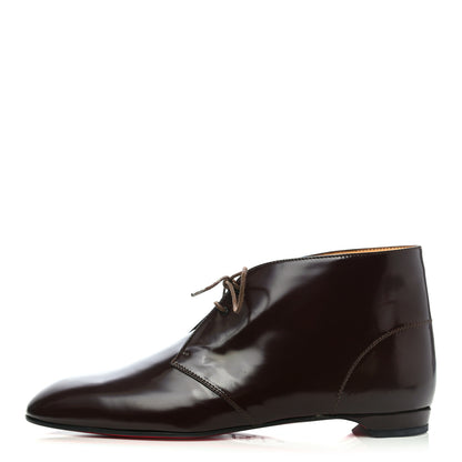 Christian Louboutin Jazz Calfskin Uomo Mens Clara Flat Boots 42 Brown 1 of 7