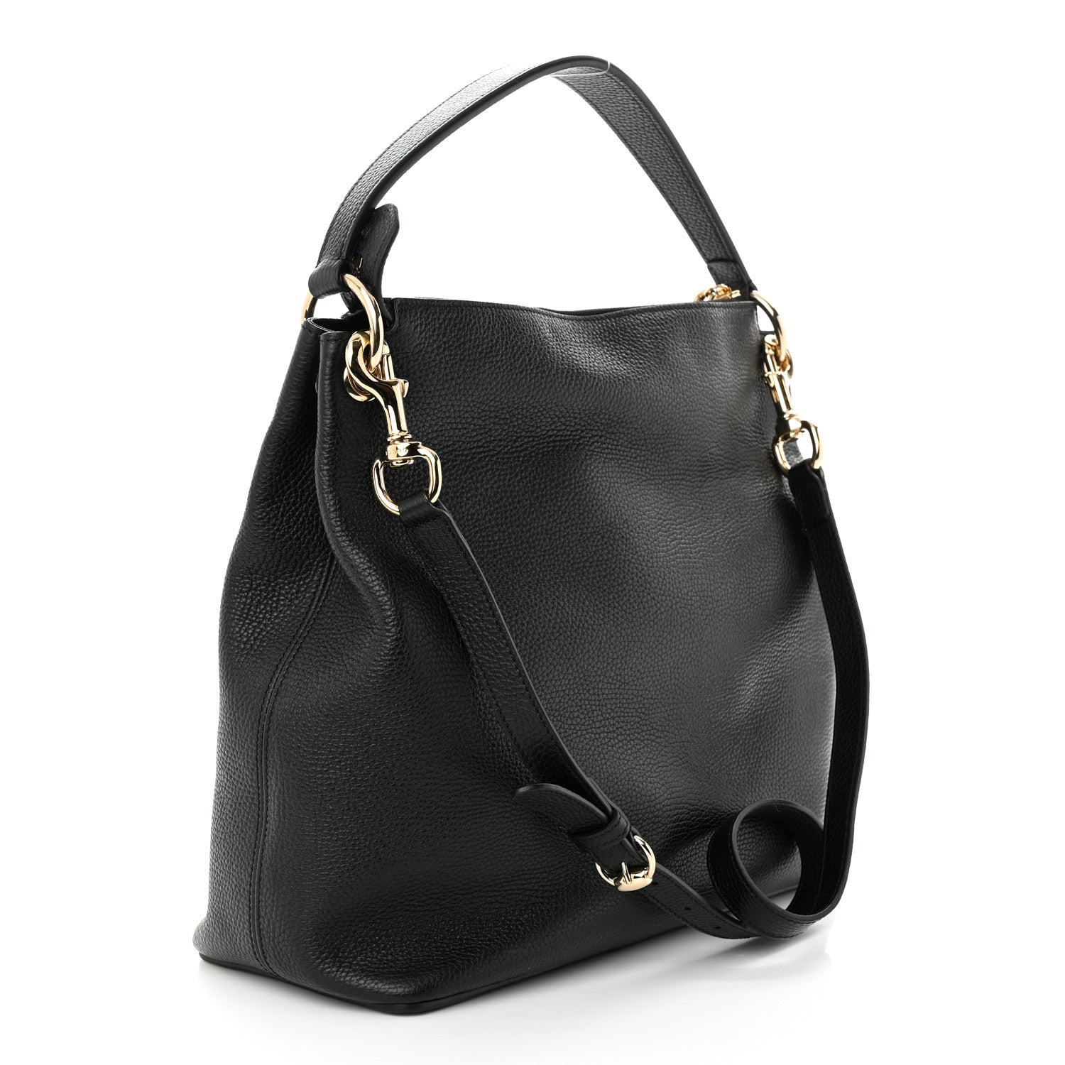 Gucci Pebbled Calfskin Large Soho Hobo Black 3 of 11