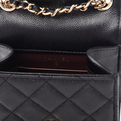 Chanel Caviar Quilted Classic Phone Holder Black 8 of 12