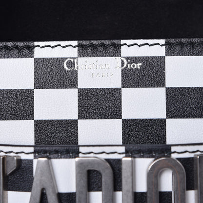 Christian Dior Calfskin Checkered J'Adior Chain Flap Bag White Black 6 of 6