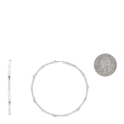 John Hardy Sterling Silver 57mm Bamboo Hoop Earrings 2 of 4