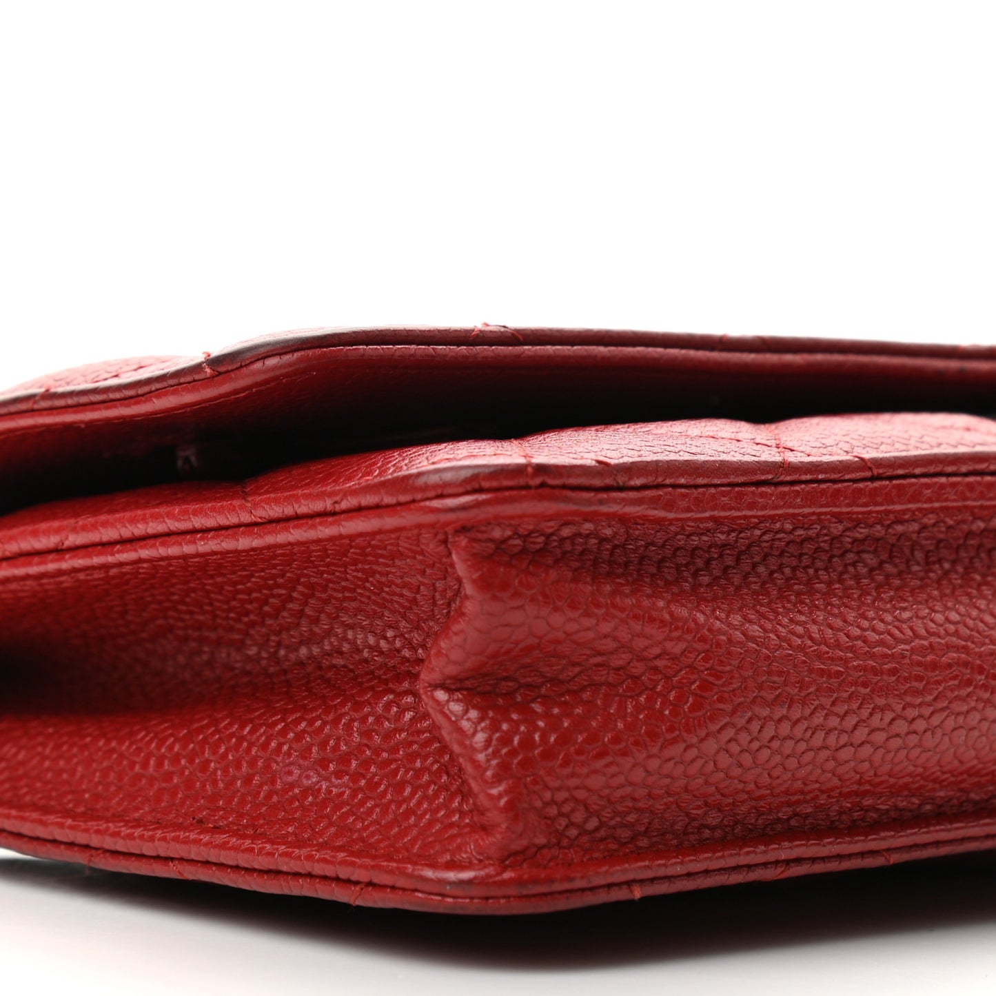 Caviar Quilted Wallet On Chain WOC Red