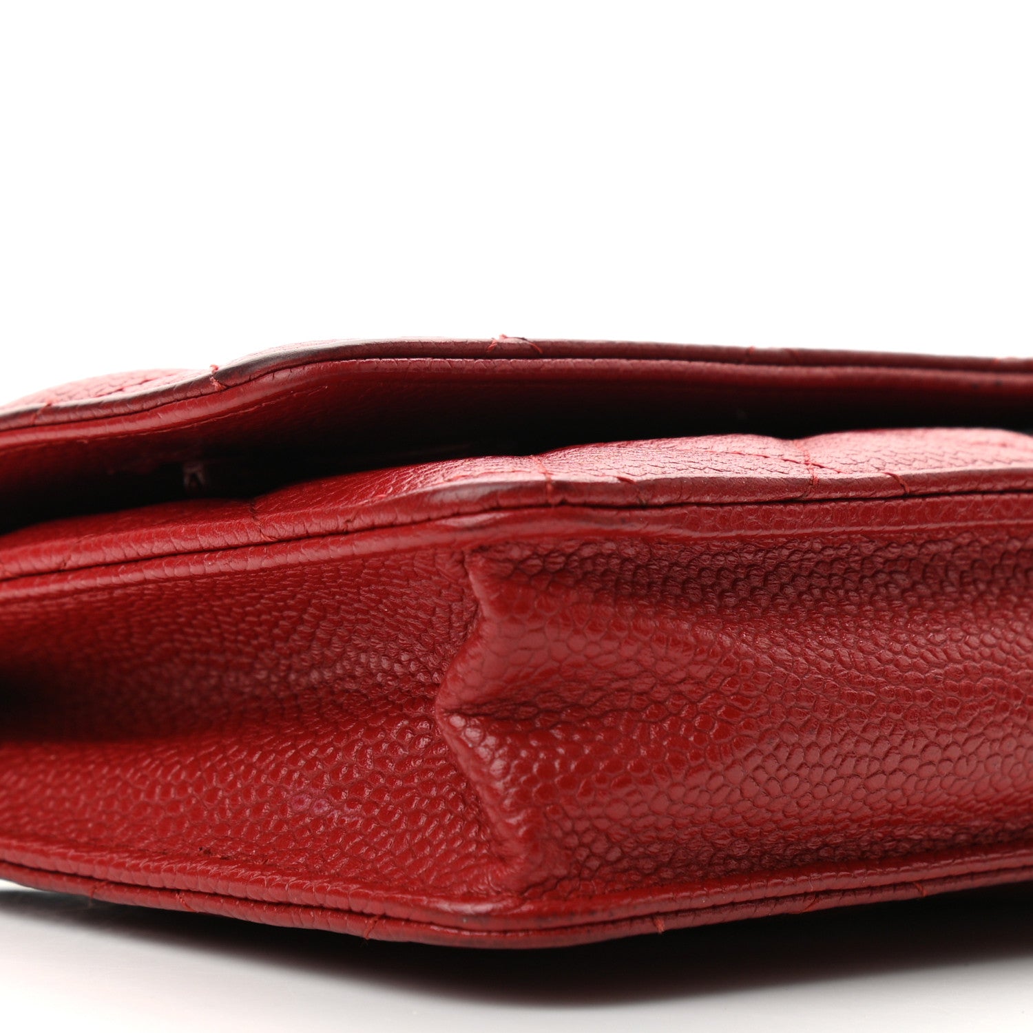 Chanel Caviar Quilted Wallet On Chain WOC Red 9 of 11