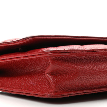 Chanel Caviar Quilted Wallet On Chain WOC Red 9 of 11
