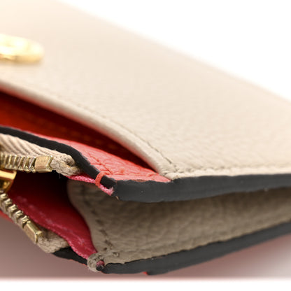 Gucci Dollar Calfskin GG Marmont Zip Key Pouch Beige Sun Orange 9 of 9