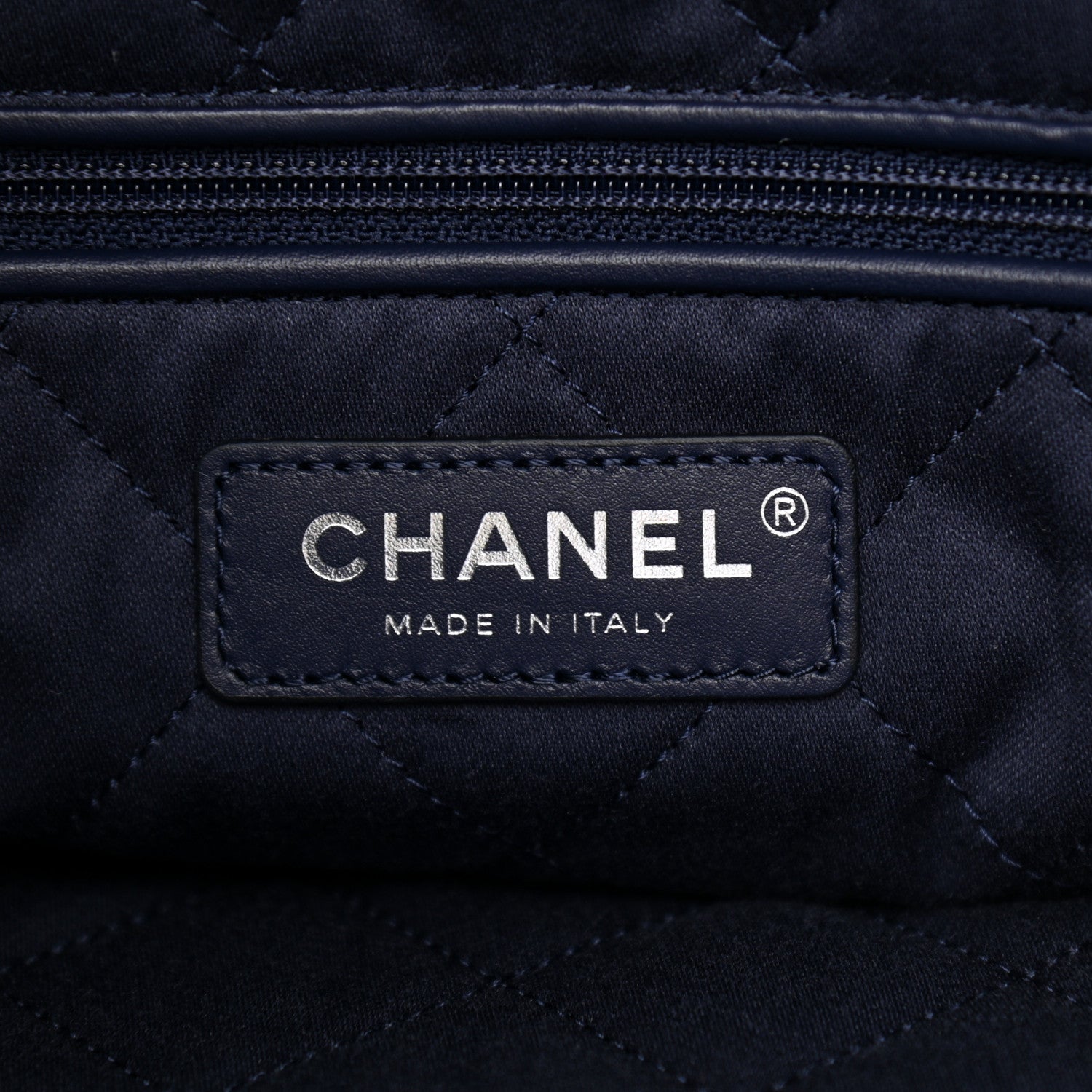 Chanel Metallic Calfskin Quilted Small Chanel 22 Navy Blue 7 of 11
