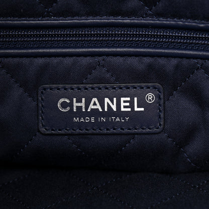 Chanel Metallic Calfskin Quilted Small Chanel 22 Navy Blue 7 of 11