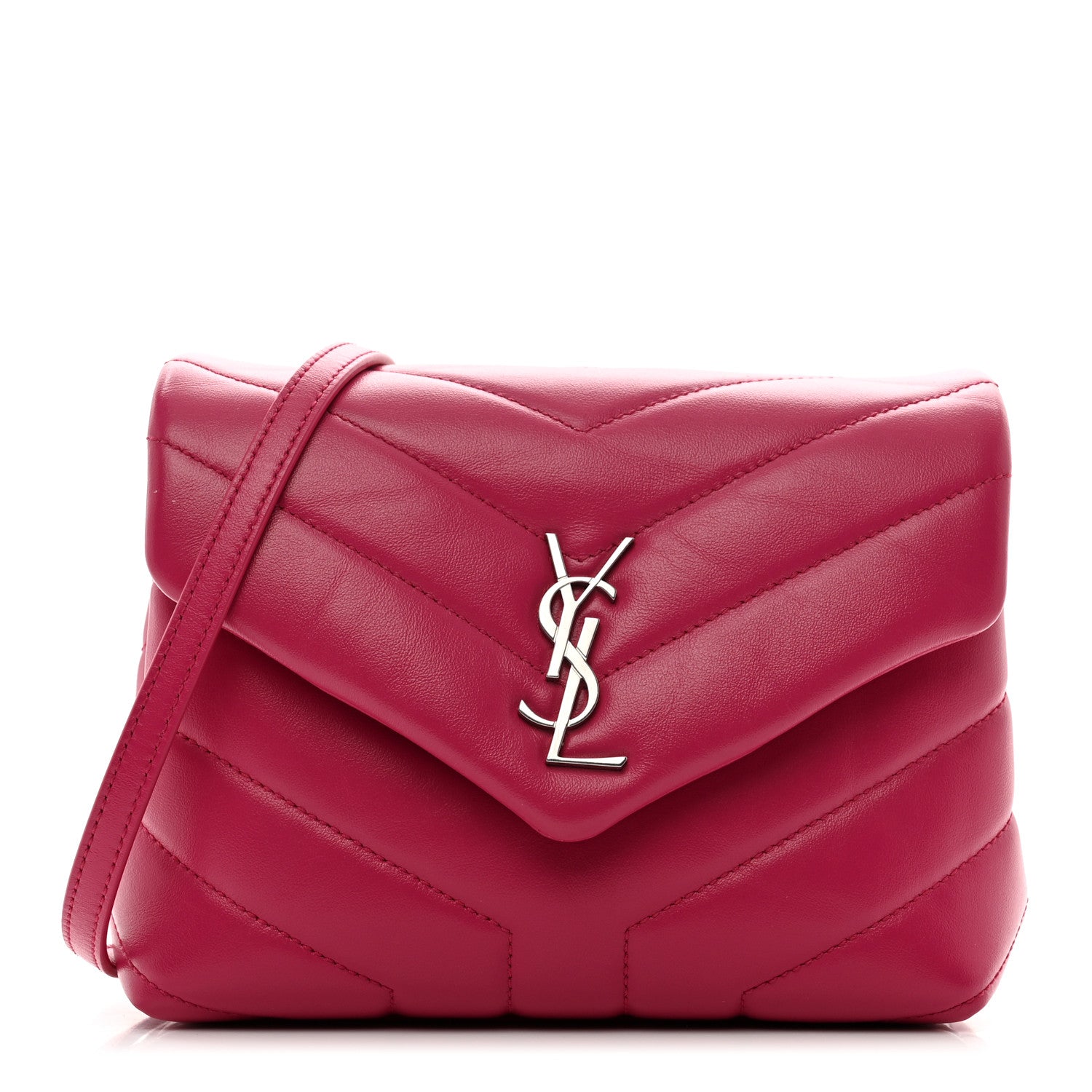 Saint Laurent Calfskin Y Quilted Monogram Toy Loulou Crossbody Bag Freesia 1 of 11