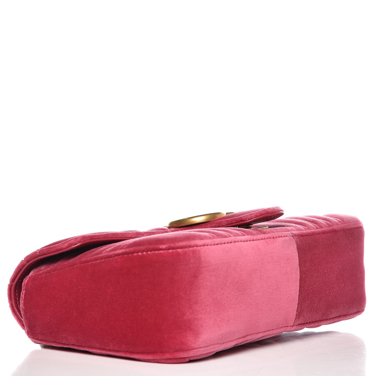Gucci Velvet Matelasse Small GG Marmont Shoulder Bag Light Raspberry Rose 4 of 7