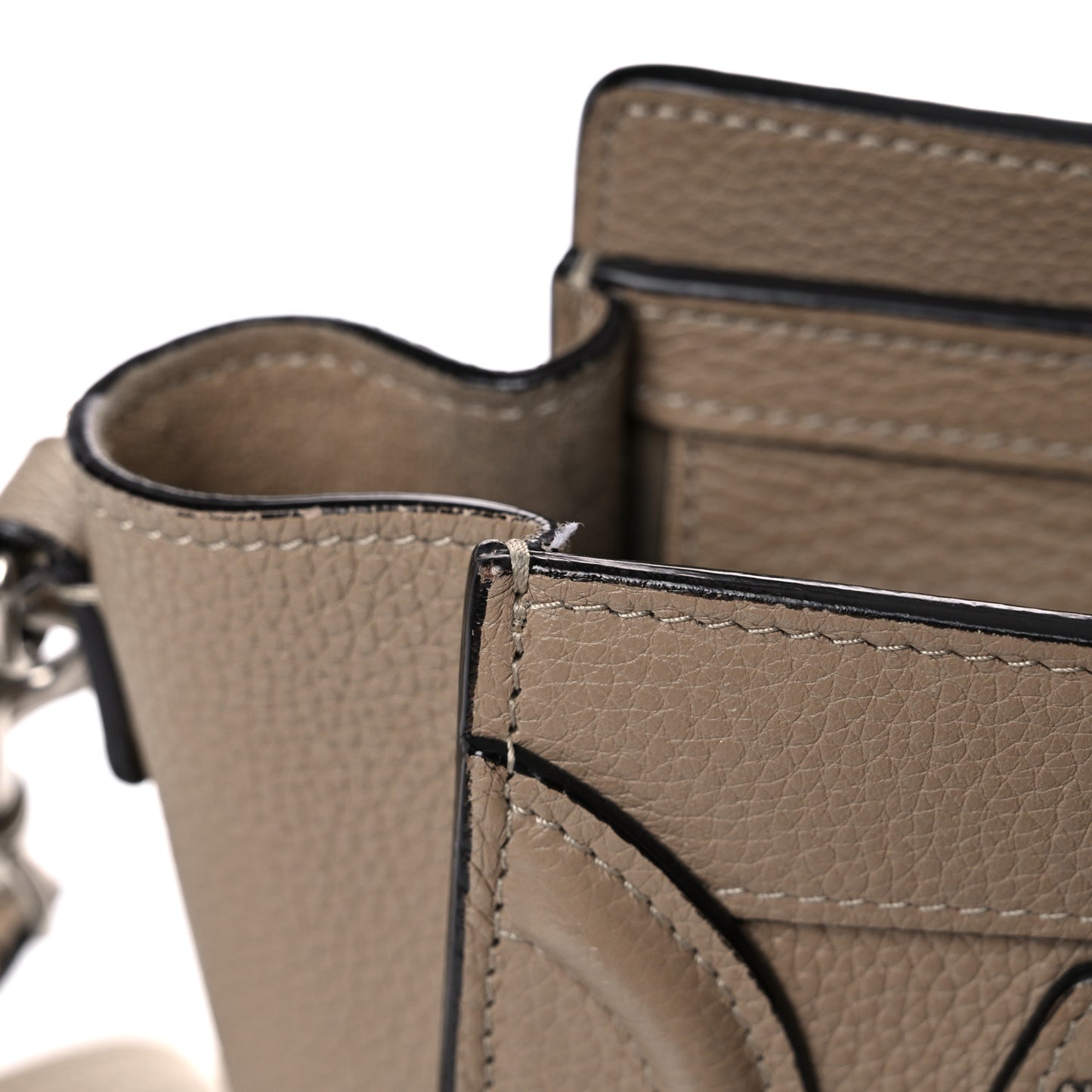 Drummed Calfskin Nano Luggage Dune