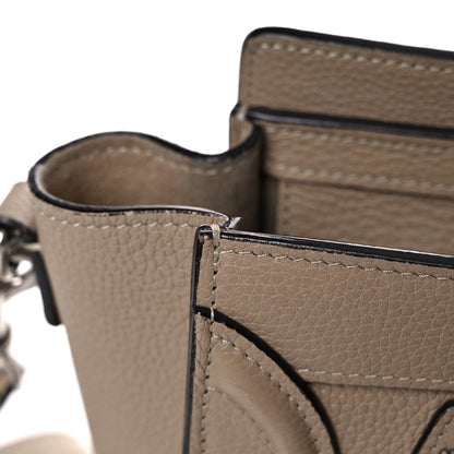 Celine Drummed Calfskin Nano Luggage Dune 18 of 19