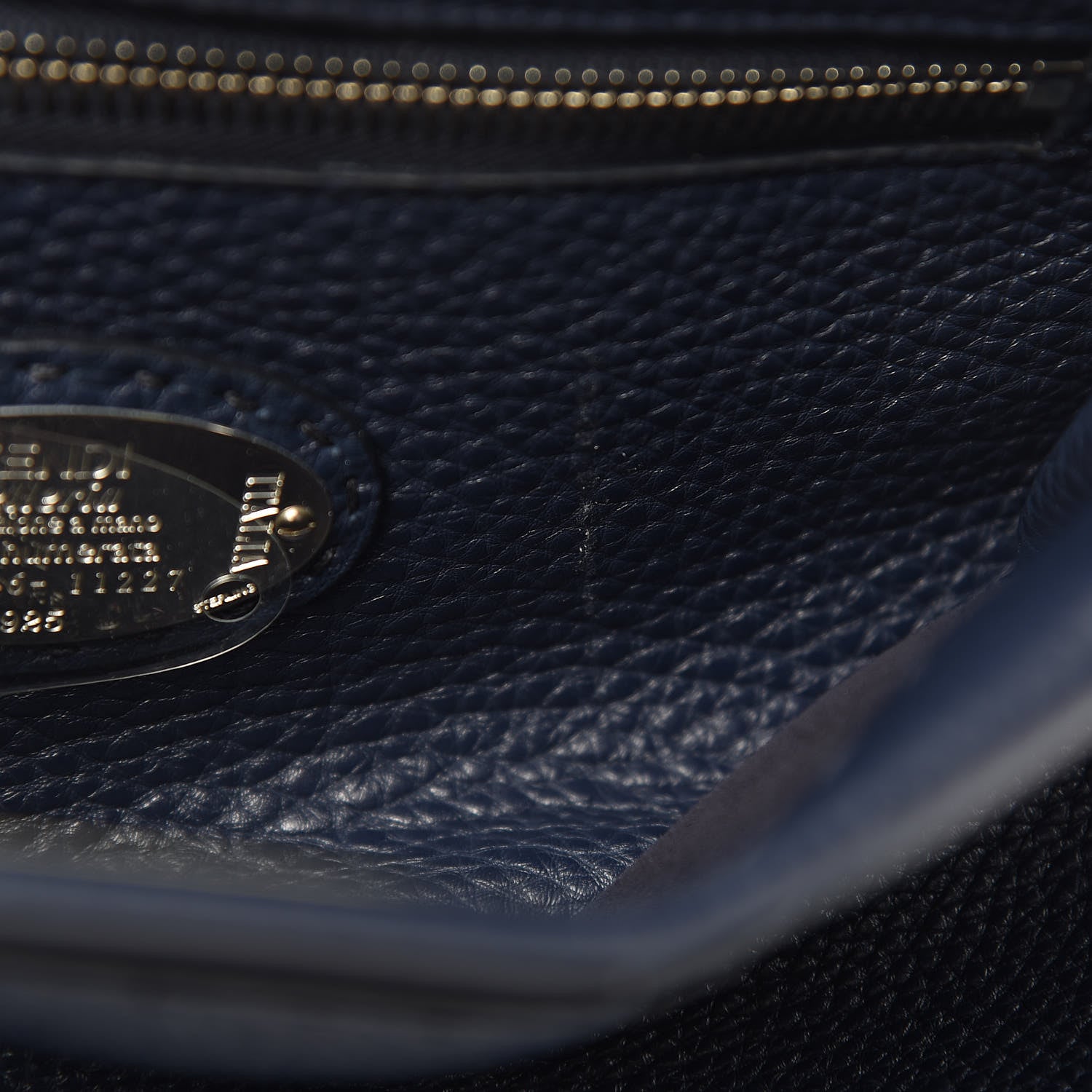 Fendi Cuoio Romano Selleria Medium Peekaboo Iconic Satchel Blue Notte 11 of 11