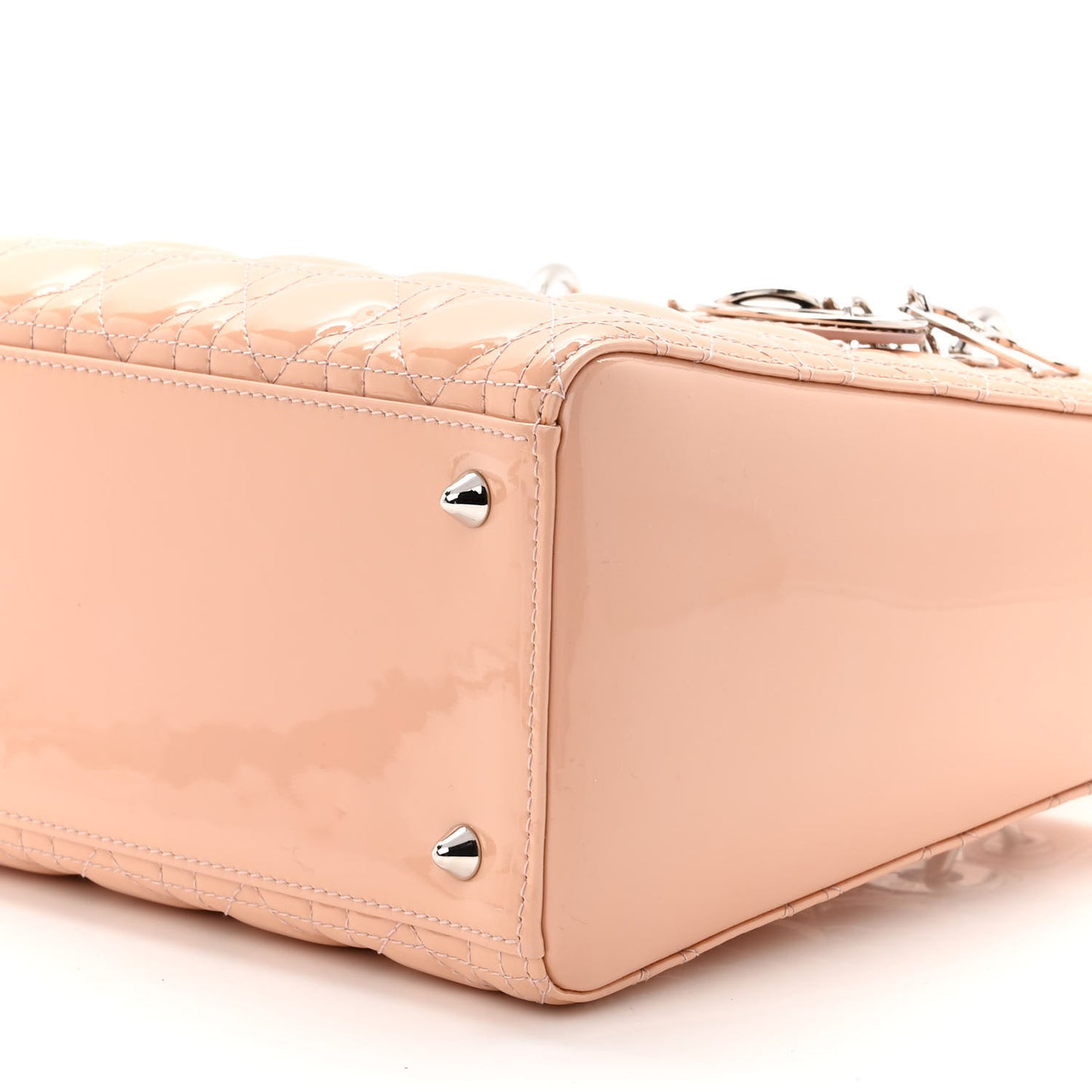 Patent Cannage Medium Lady Dior Pink