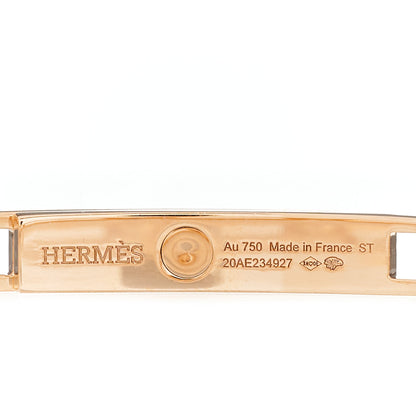 Hermes 18K Rose Gold Diamond Pave PM Kelly Chaine Bracelet ST 3 of 4