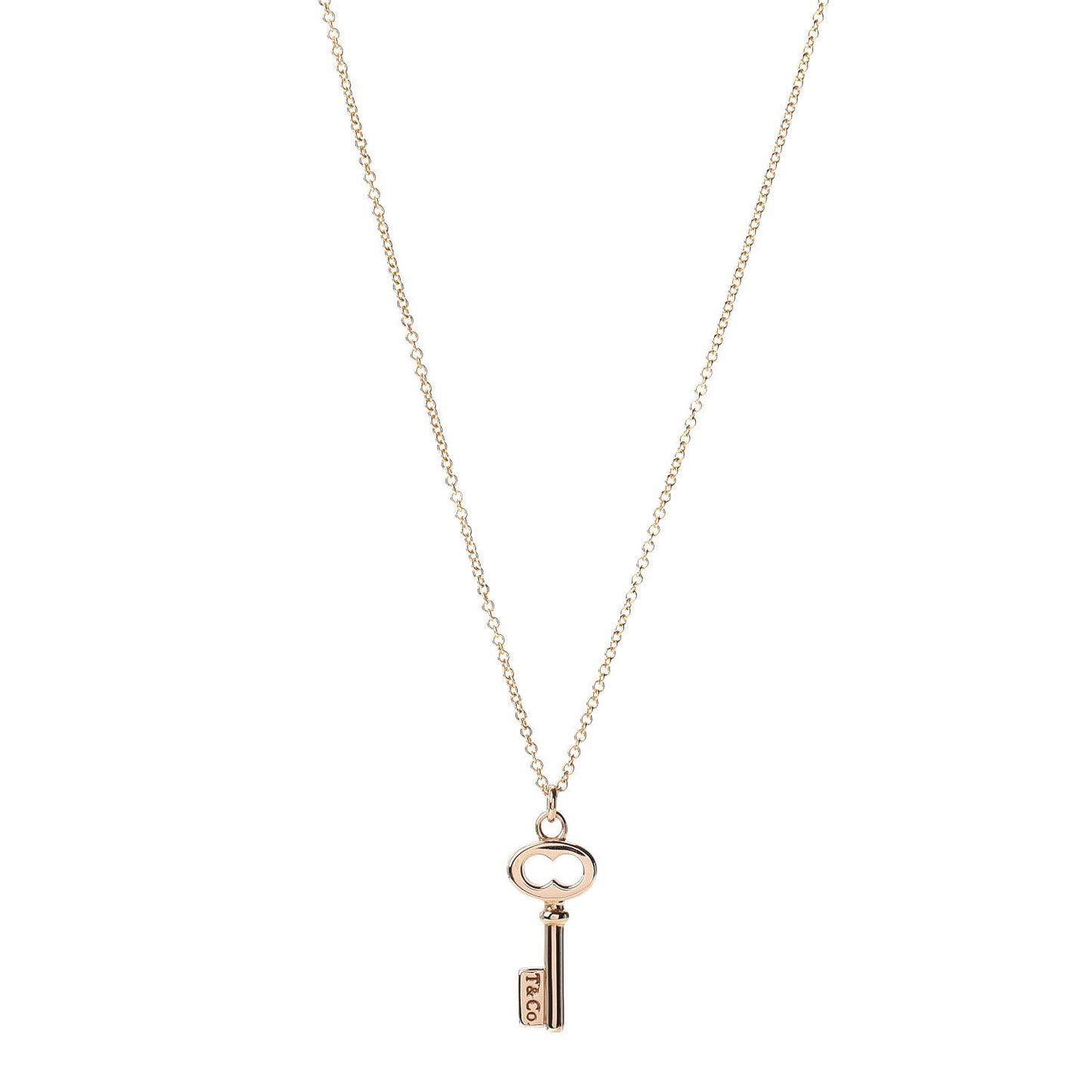 18K Rose Gold Mini Key Pendant Necklace