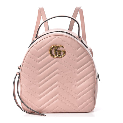 Gucci Calfskin Matelasse GG Marmont Dome Backpack Perfect Pink 1 of 10