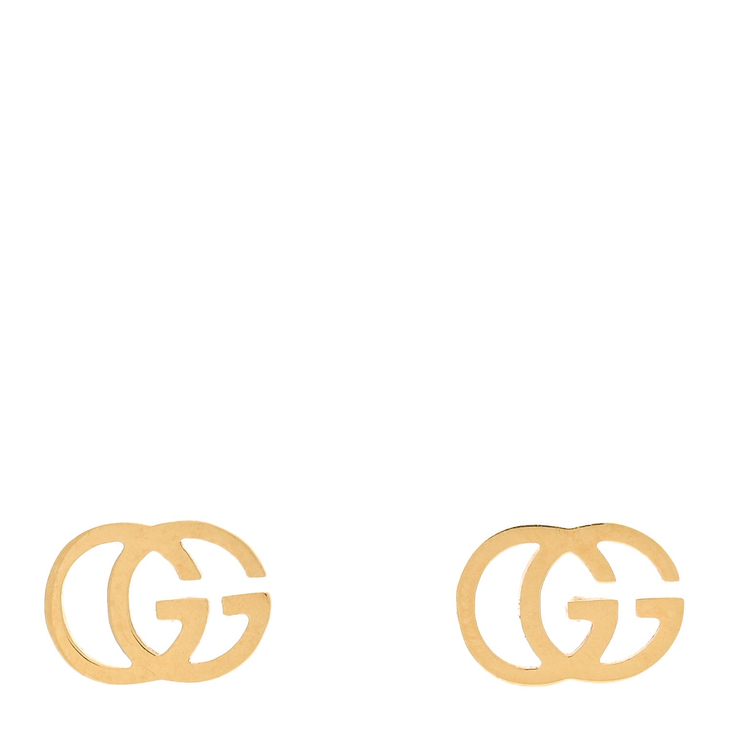 Gucci 18K Yellow Gold GG Tissue Stud Earrings 1 of 4