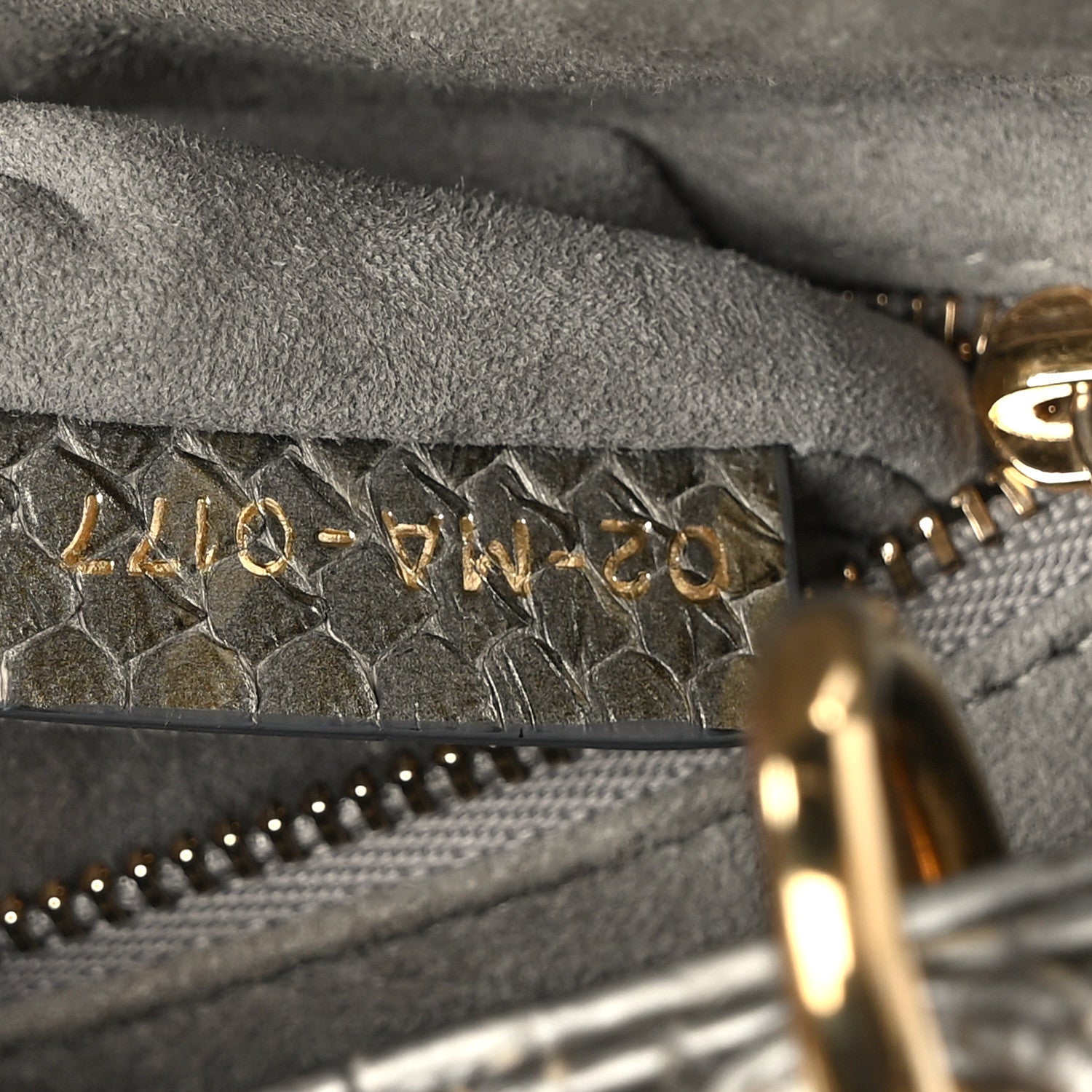 Christian Dior Metallic Snakeskin Cannage Mini Lady Dior Silver 7 of 14