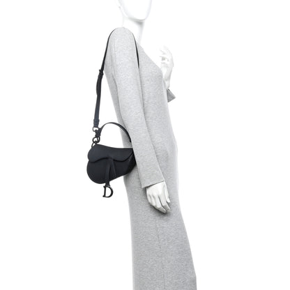 Christian Dior Ultra Matte Calfskin Mini Saddle Bag With Strap Black 2 of 14