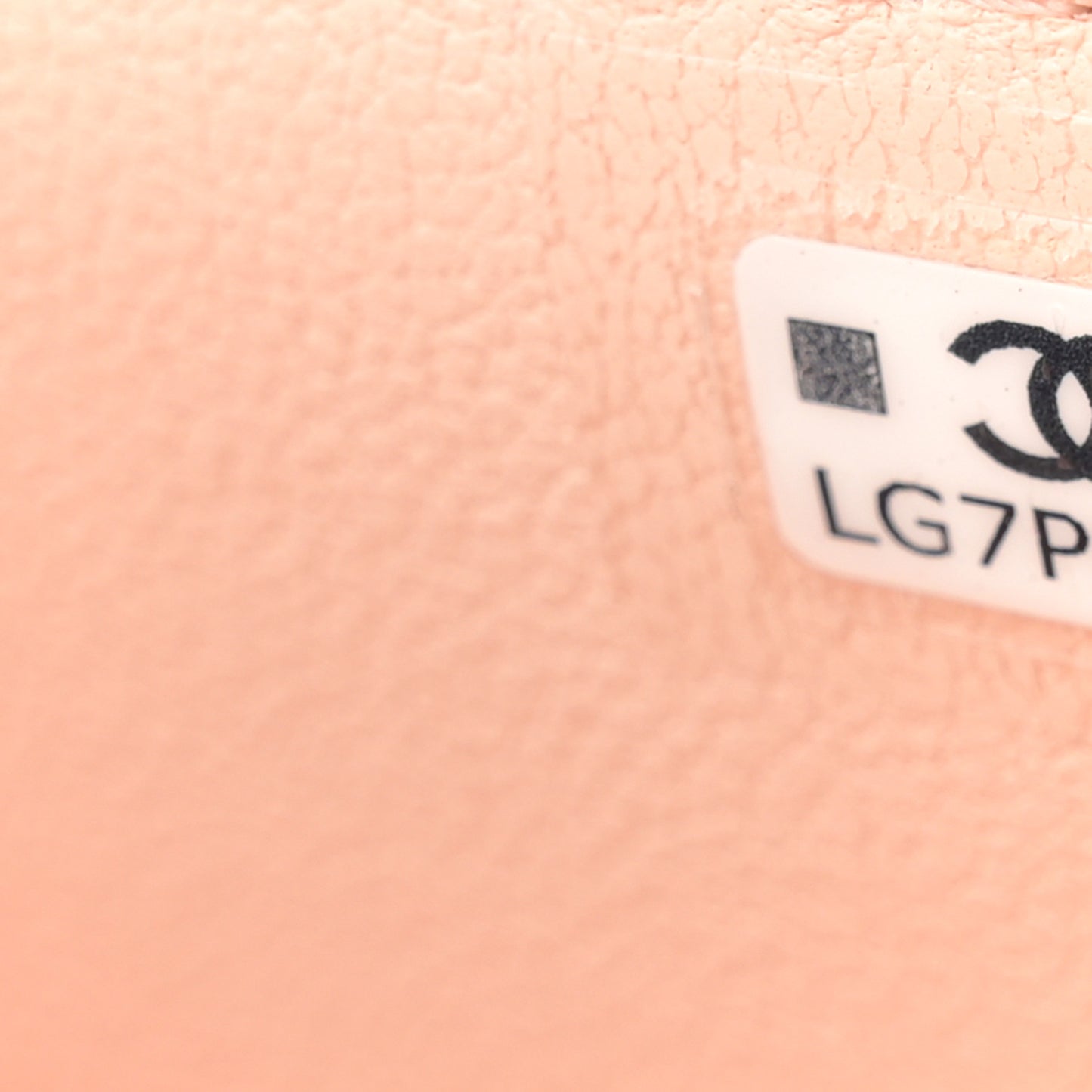 Lambskin Quilted Mini Sweet Camellia Vanity Case With Chain Beige